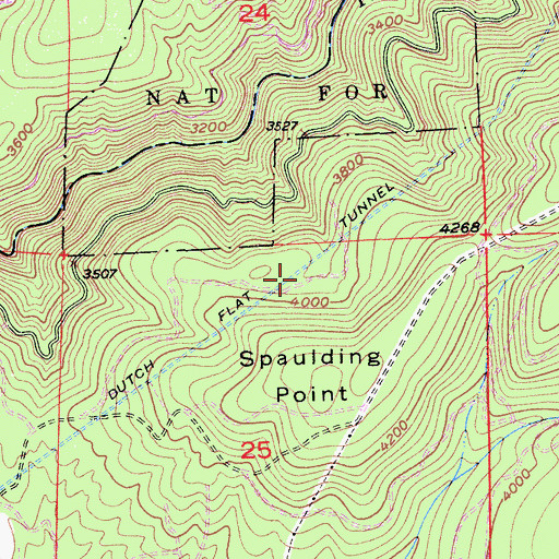 Topographic Map of Dutch Flat Tunnel, CA