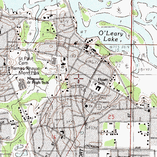Topographic Map of Solomon Temple African Methodist Episcopal Zion Church, MS