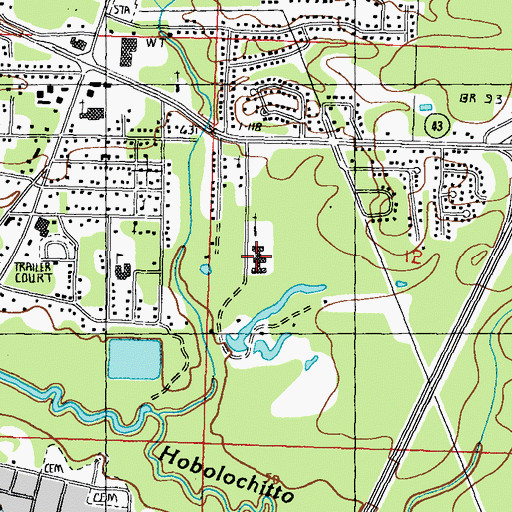 Topographic Map of Picayune Convalescent Center, MS