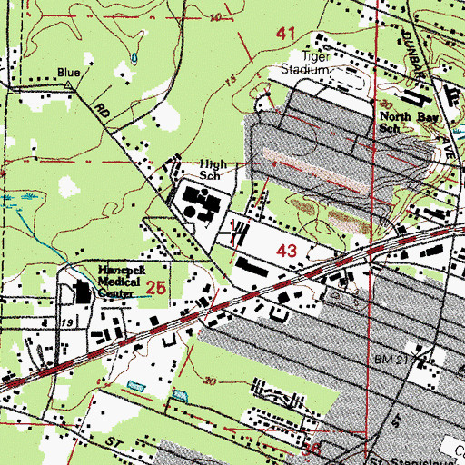 Topographic Map of Lagniappe Presbyterian Church, MS