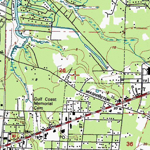 Topographic Map of Power House of Deliverance Church, MS