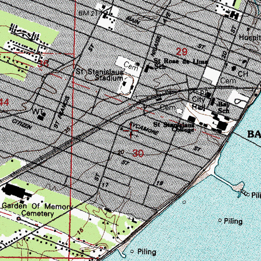 Topographic Map of Valenca C Jones United Methodist Church, MS