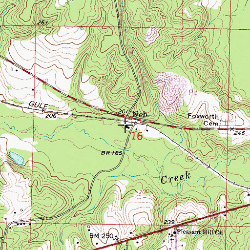 Topographic Map of Christian Hill Church, MS