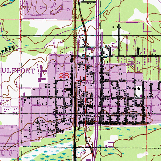 Topographic Map of Christian Worship Mission, MS