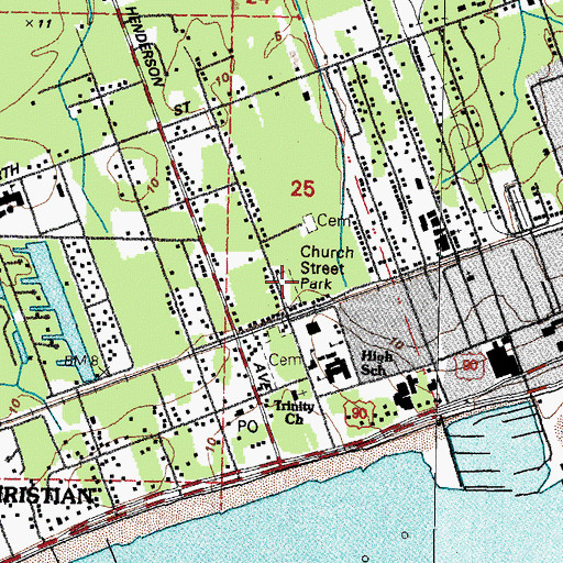 Topographic Map of Crossroads Mobile Park, MS