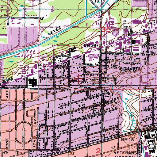 Topographic Map of Maranatha Seventh Day Adventist Church, MS
