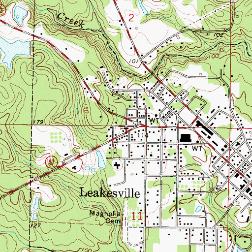 Topographic Map of First United Pentecostal Church, MS