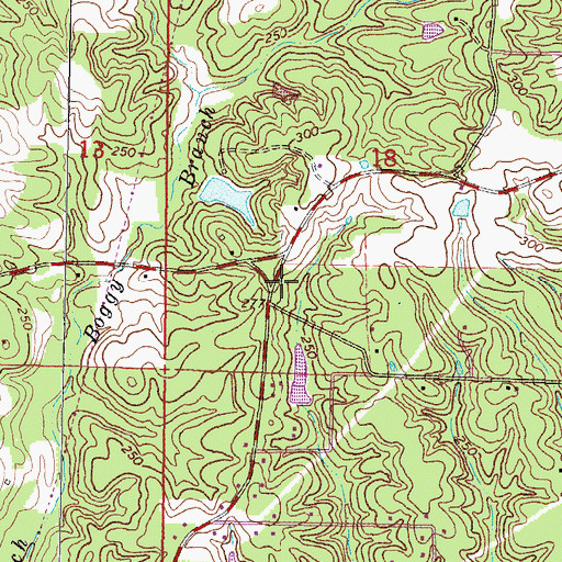 Topographic Map of Leeville Recreation Center, MS