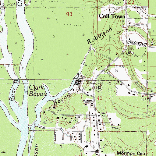 Topographic Map of Little River Marina, MS