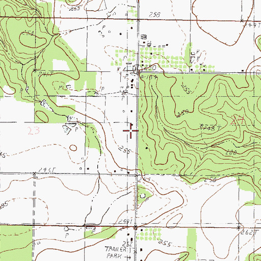 Topographic Map of Heritage Baptist Church, MS