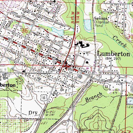 Topographic Map of Trinity Christian Fellowship Church, MS