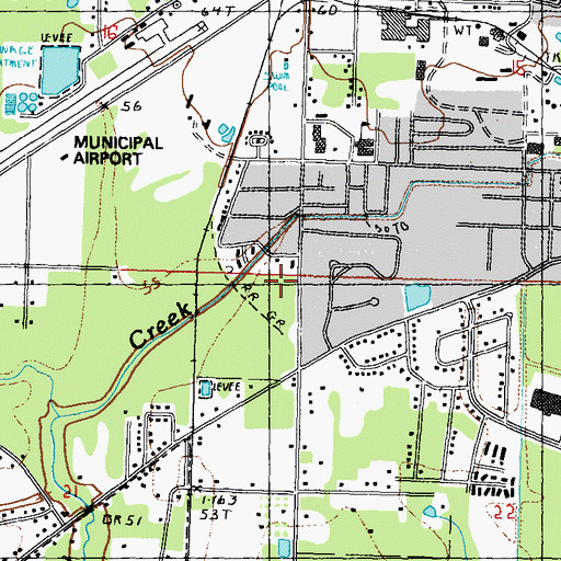 Topographic Map of Power House of Deliverance Church, MS