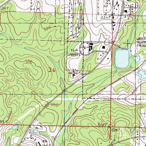 Topographic Map of Saint Joseph Catholic Church, MS