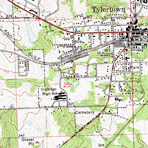 Topographic Map of Holy Temple Church, MS