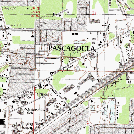 Topographic Map of Abundant Harvest Christian Center, MS
