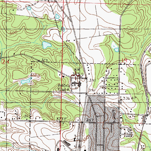 Topographic Map of Pearl River County Nursing Home, MS
