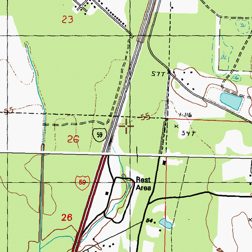 Topographic Map of Pincote Pavilion, MS