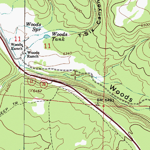 Topographic Map of Bar M Canyon, AZ