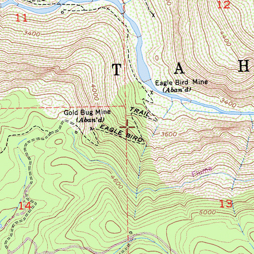 Topographic Map of Eagle Bird Trail, CA