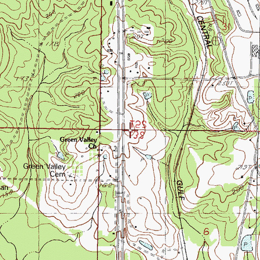 Topographic Map of First United Pentecostal Church, MS