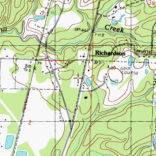 Topographic Map of Amazing Savior Lutheran Church, MS