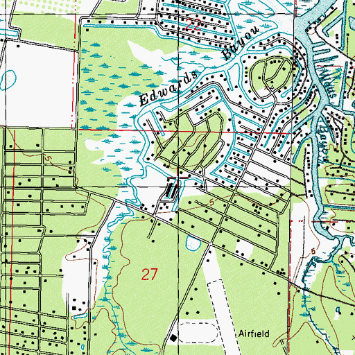 Topographic Map of Bay Marina, MS