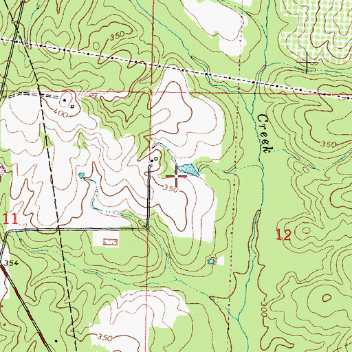 Topographic Map of Canebrake Country Club, MS