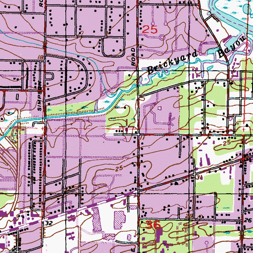 Topographic Map of Christ the Redeemer Church, MS