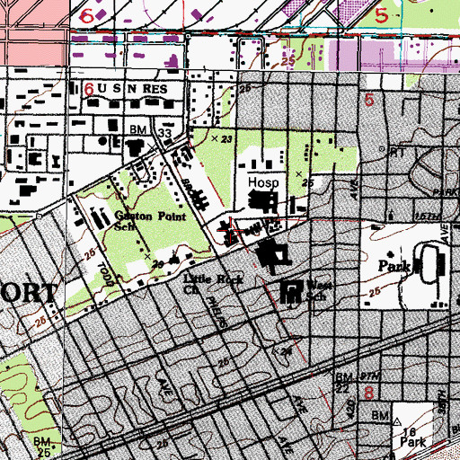 Topographic Map of Driftwood Nursing Center, MS