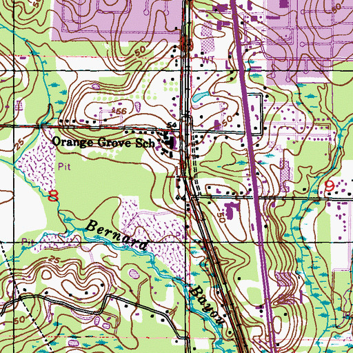 Topographic Map of First Pentecostal Church, MS
