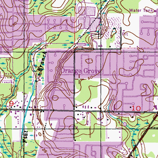 Topographic Map of Klein Road Church of God, MS
