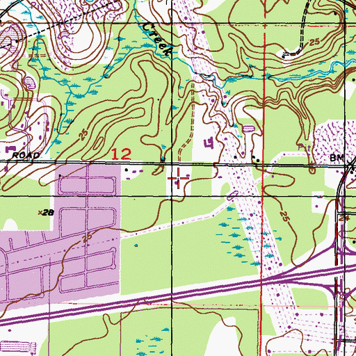 Topographic Map of Lighthouse Full Gospel Fellowship Church, MS