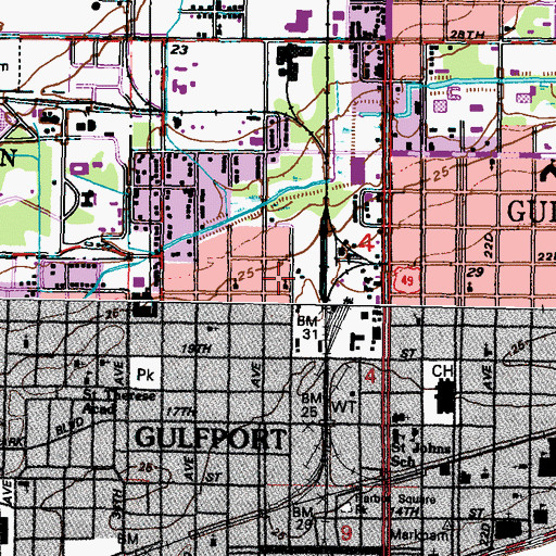 Topographic Map of Mount Bethel Baptist Church, MS