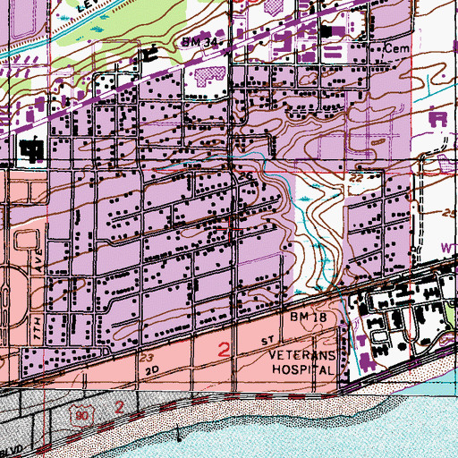 Topographic Map of Saint James Baptist Church, MS