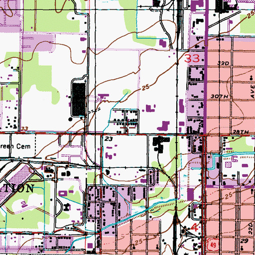 Topographic Map of Saint John Baptist Church, MS