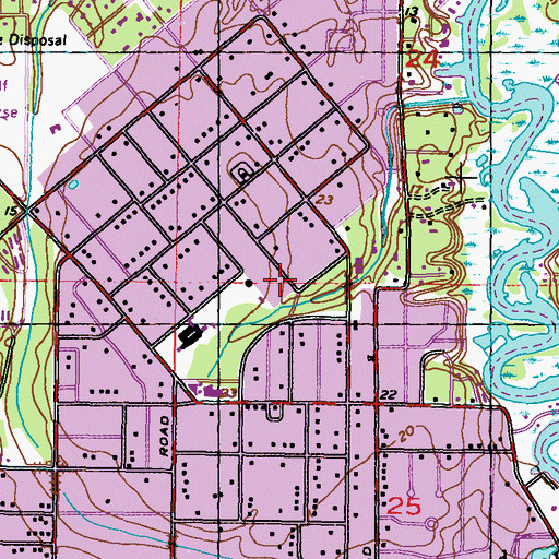 Topographic Map of Westminster Presbyterian Church, MS
