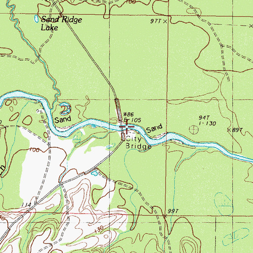 Topographic Map of Red Creek Boat Ramp, MS