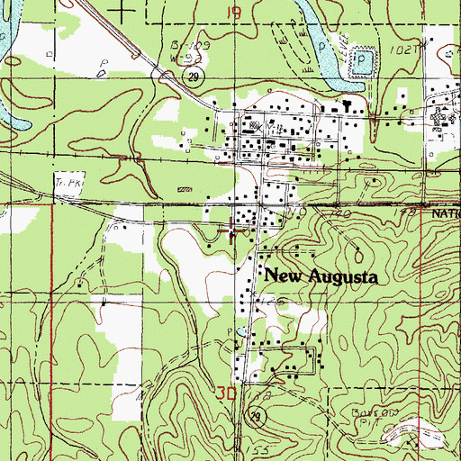 Topographic Map of Goodhope Baptist Church, MS