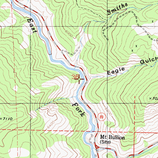 Topographic Map of Eagle Gulch, CA