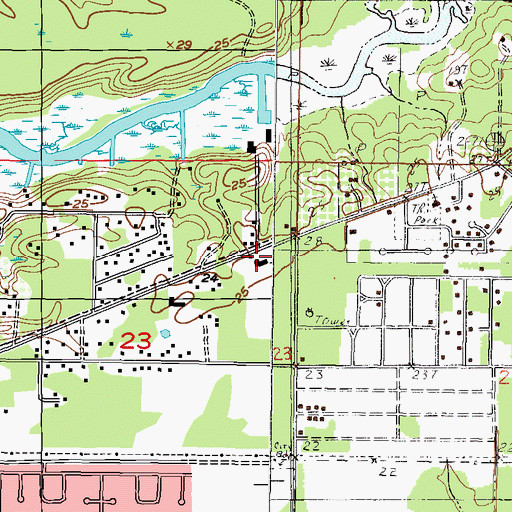 Topographic Map of Victory Full Gospel Christian Church, MS
