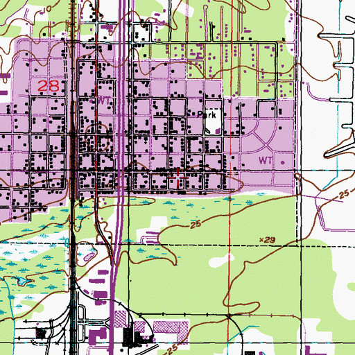 Topographic Map of Good Deeds Community Center, MS