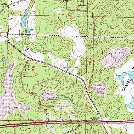 Topographic Map of Magnolia Baptist Church, MS