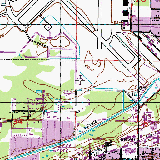 Topographic Map of Harrison County Community Work Center, MS