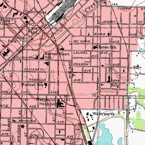 Topographic Map of Tabernacle of Prayer Church, MS