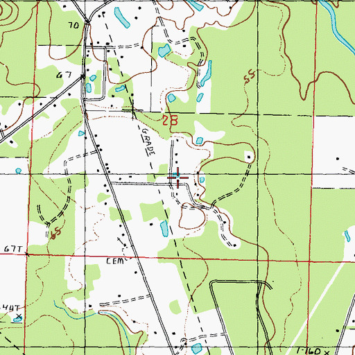 Topographic Map of Fellowship Baptist Mission Church, MS