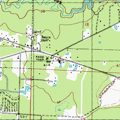 Topographic Map of Picayune Church of God, MS
