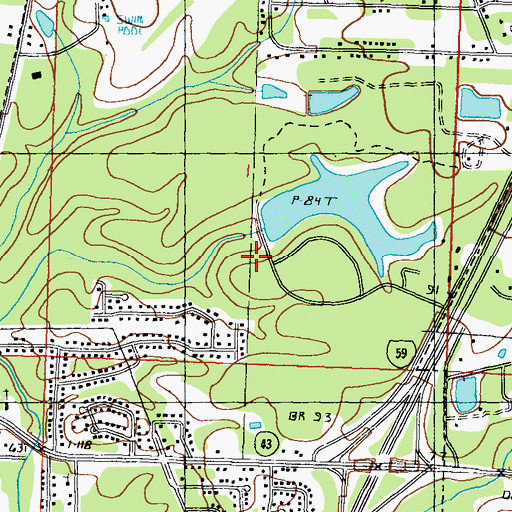 Topographic Map of Trinity United Methodist Church, MS
