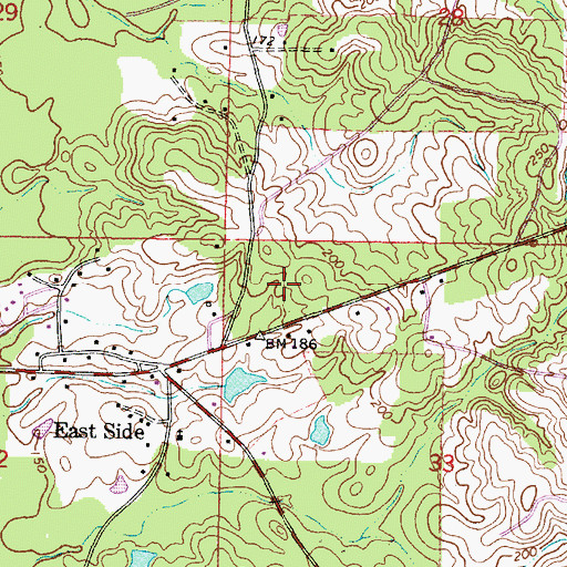 Topographic Map of First Assembly of God Church, MS