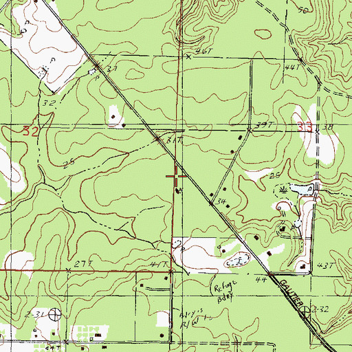Topographic Map of Graceland Baptist Church, MS