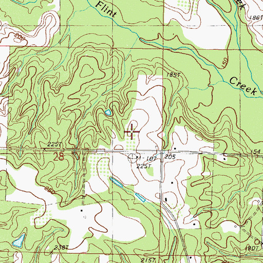 Topographic Map of Bethel Baptist Church, MS